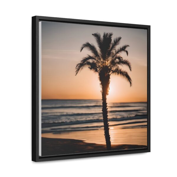 Sunset Palm Tree Square Canvas Wrap - Image 32